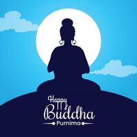 Boeddha jayanti, Boeddha purnima, en Boeddha dag, vesak viering groet vector
