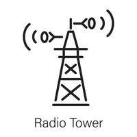 modieus radio toren vector