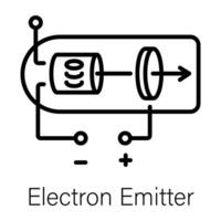 modieus elektron emitter vector