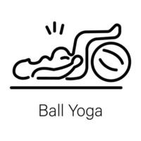 modieus bal yoga vector