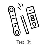 modieus test uitrusting vector