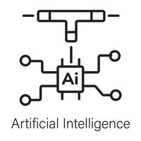 modieus kunstmatig intelligentie- vector