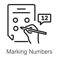 modieus markering getallen vector