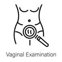 modieus vaginaal examen vector