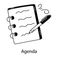 modieus agenda concepten vector