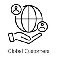modieus globaal klanten vector