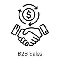 modieus B2B verkoop vector