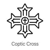 modieus Koptisch kruis vector