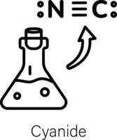 modieus cyanide concepten vector