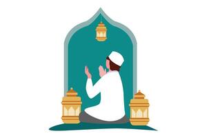 Ramadan kareem vlak ontwerp illustratie vector