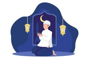 Ramadan kareem vlak ontwerp illustratie vector