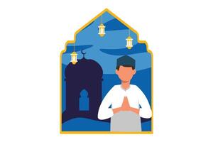 Ramadan kareem vlak ontwerp illustratie vector