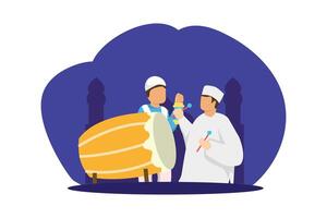 Ramadan kareem vlak ontwerp illustratie vector