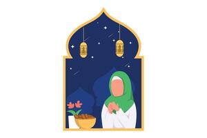 Ramadan kareem vlak ontwerp illustratie vector