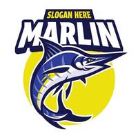 marlijn vis sport mascotte logo vector