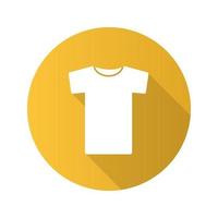 t-shirt plat ontwerp lange schaduw glyph pictogram. vector silhouet illustratie