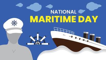 nationaal maritiem dag ontwerp sjabloon vector