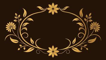 gouden bloemen kader verheffen uw ontwerp met verbijsterend vector grafiek
