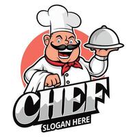 chef tekenfilm karakter logo vector