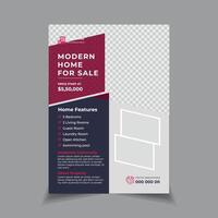 echt landgoed folder sjabloon voor verkoop huis eigendom en huur. brochure, brochure. vector