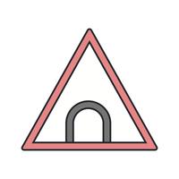Vector tunnel verkeersbord pictogram