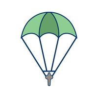 Parachutist pictogram vectorillustratie