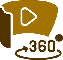 360 mate video creatief icoon ontwerp vector