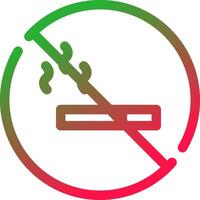 Nee roken Oppervlakte creatief icoon ontwerp vector