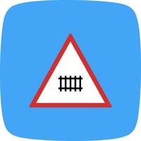 Vector kruising (met poort) Verkeersbordpictogram