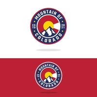 bergvorm met letter c colorado embleem logo ontwerpsjabloon vector