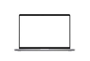 moderne laptop computer vector 3d mockup geïsoleerd op een witte achtergrond. vector notebook fotorealistische gedetailleerde illustratie