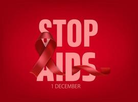 wereld helpt bewustzijn dag concept. stop aids vector