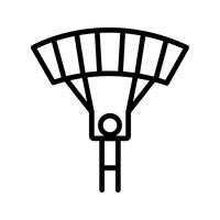 Parachutist pictogram vectorillustratie vector