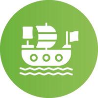 piraten schip creatief icoon ontwerp vector