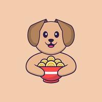 schattige hond cartoon karakter vectorillustratie. vector