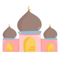 schattige moskee illustratie vector