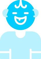 baby glimlach creatief icoon ontwerp vector