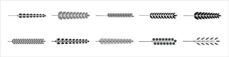 hand getekende bloemen vectorelementen. vector