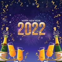Nieuwjaarsfeest 2022 vector