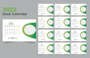 bureaukalender ontwerp 2022 vector