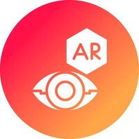 ar contact lens creatief icoon ontwerp vector