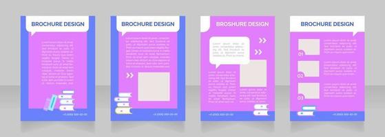 onderwijsinstelling reclame blanco brochure lay-outontwerp vector