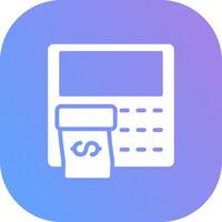 Geldautomaat creatief icoon ontwerp vector