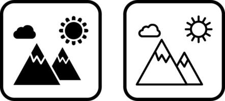 berg vector pictogram