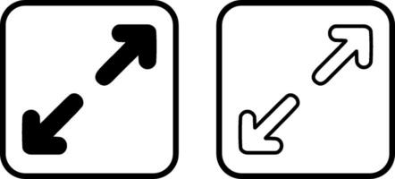 vectorpictogram uitvouwen vector