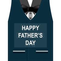 Happy Father&#39;s Day wenskaart. Ontwerp met strikje, snor, zwarte bril op retro papier achtergrond. vector