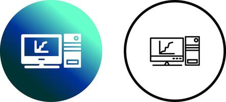 diagram lijn scherm vector icoon