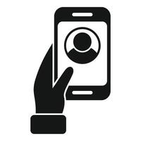 telefoon verandering avatar icoon gemakkelijk vector. online media inhoud vector