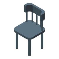 houten zwart stoel icoon isometrische vector. meubilair op te slaan uitverkoop vector