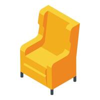 zacht groot fauteuil icoon isometrische vector. modern decor vector